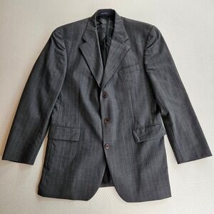Ralph Lauren Men 42T Gray Pinstripe 100% Wool 3-Button Blazer Suit Jacket Canada